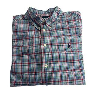 Polo Ralph Lauren Button Down Shirt Kids Large (14-16) Multi Plaid Classic A53